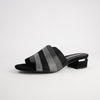 Tonda Black Multi Suede Heels
