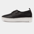 Brenda Black Leather Sneakers