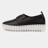 Brenda Black Leather Sneakers