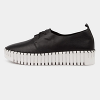 Brenda Black Leather Sneakers