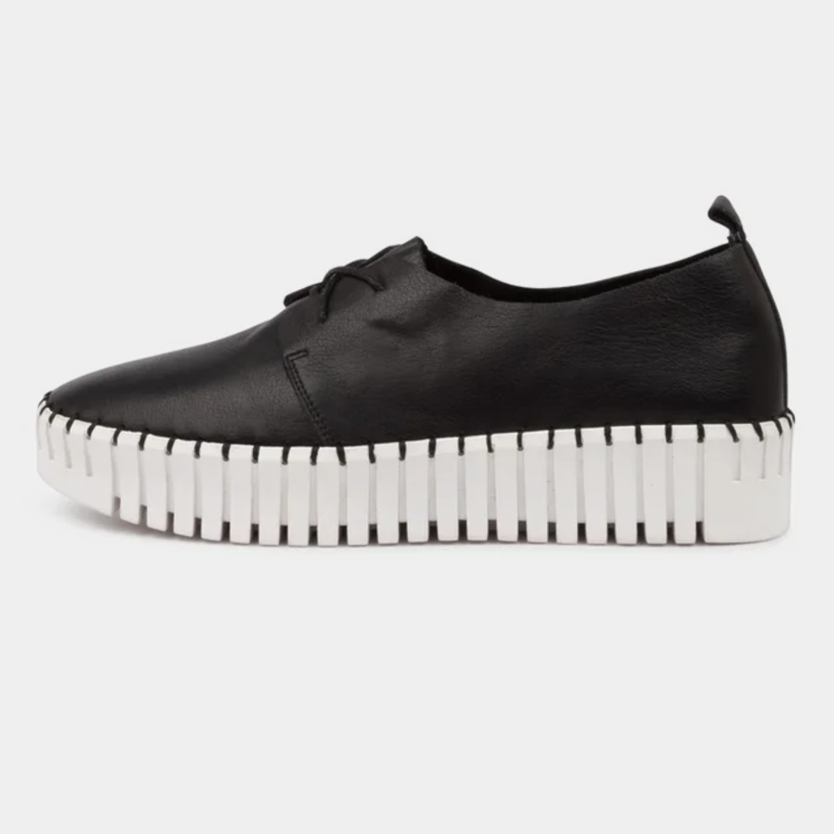 Brenda Black Leather Sneakers