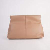 Aevie Nude Leather Clutch