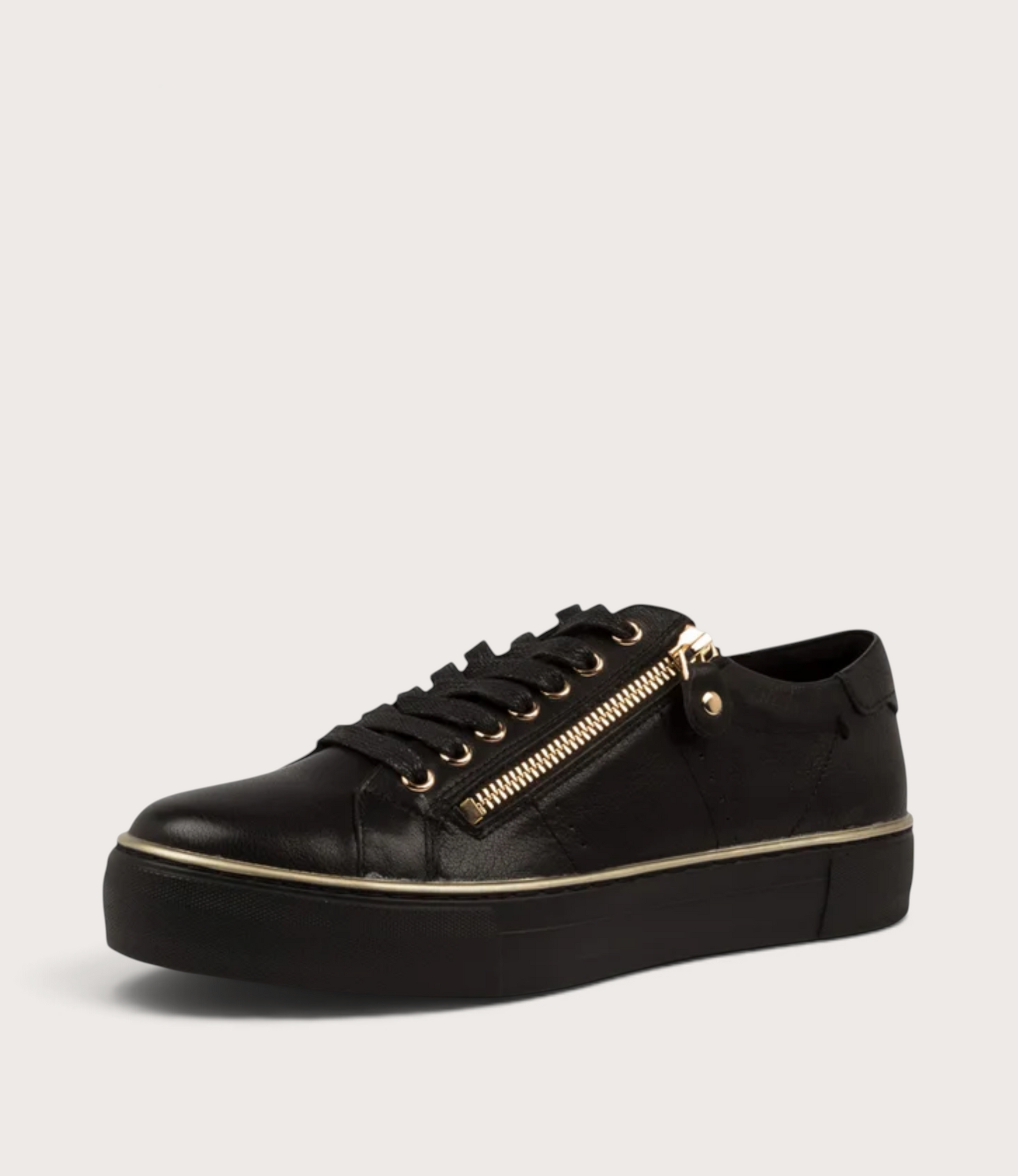 Froggy Black Leather Sneakers