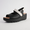 Pollen Black/ Bone Leather Sandals