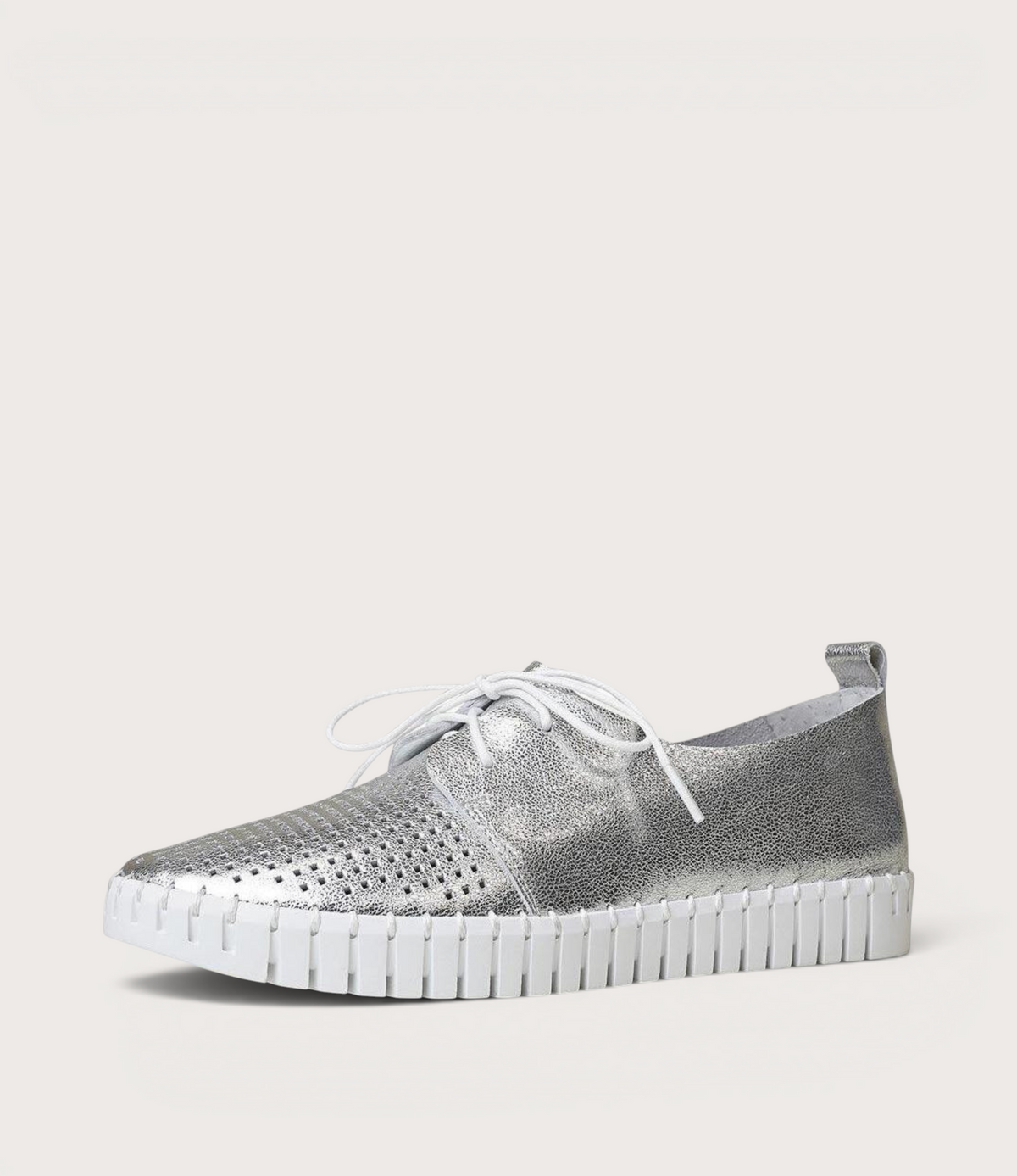 Huston Silver Leather Sneakers