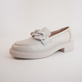 Ishie Almond Leather Loafers