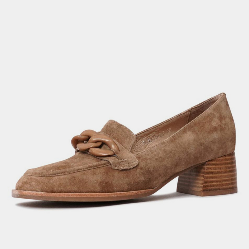 Nomass Light Choc Suede Loafers