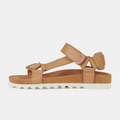 Sandal Tooth Wedge Soft Tan Leather Sandals
