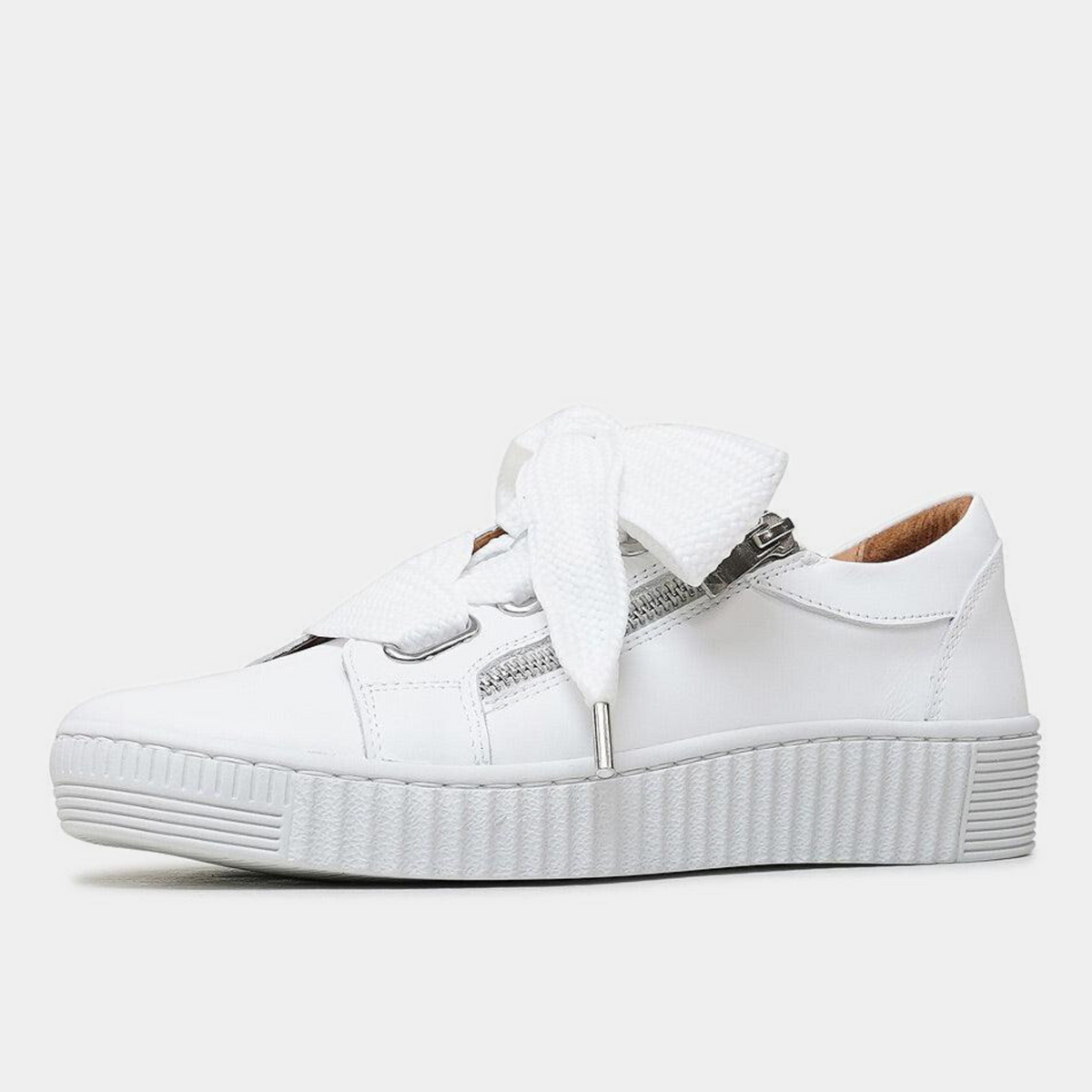 Jovi White Leather Sneakers - EOS FOOTWEAR | Shouz