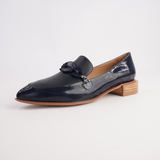 Elliotts Navy Patent/ Navy Leather Loafers - DJANGO AND JULIETTE | Shouz
