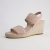 Pivey Coffee/ Natural Rope Espadrille Wedges