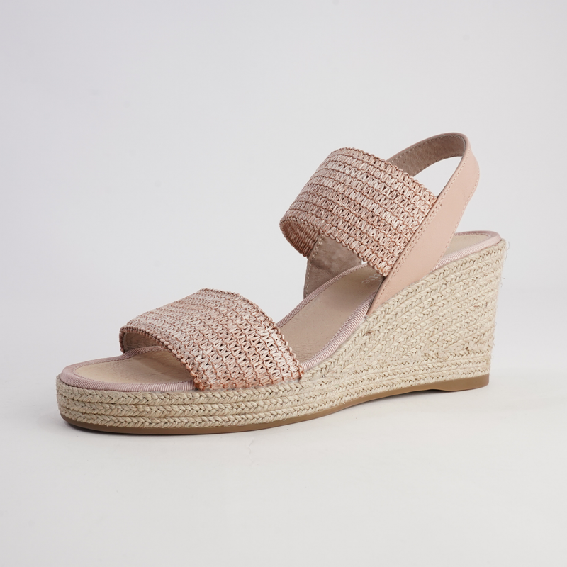 Pivey Coffee/ Natural Rope Espadrille Wedges