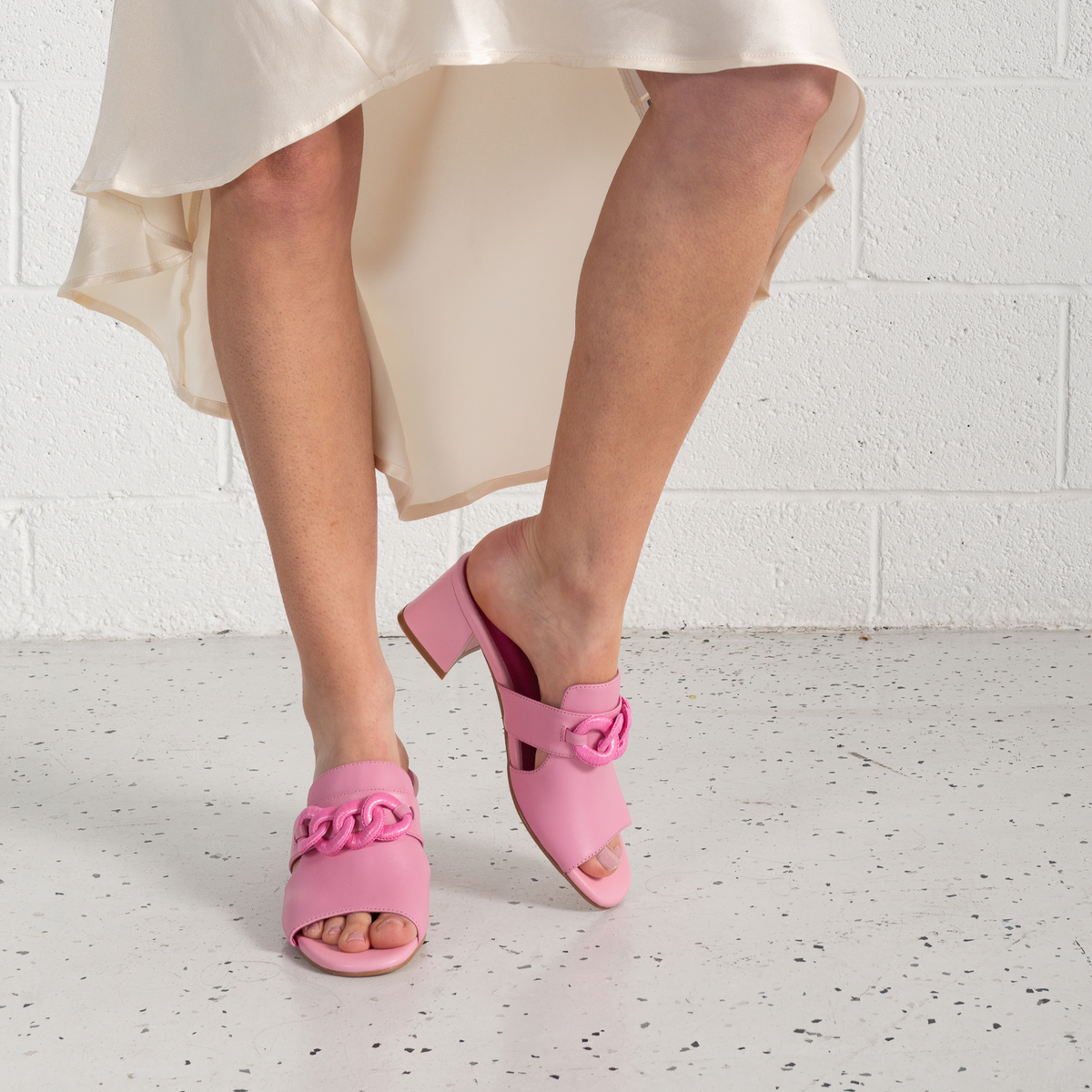 Adder Candyfloss Leather Heels - BRESLEY | Shouz