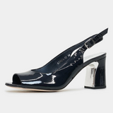 Kianna Navy Patent Leather Heels