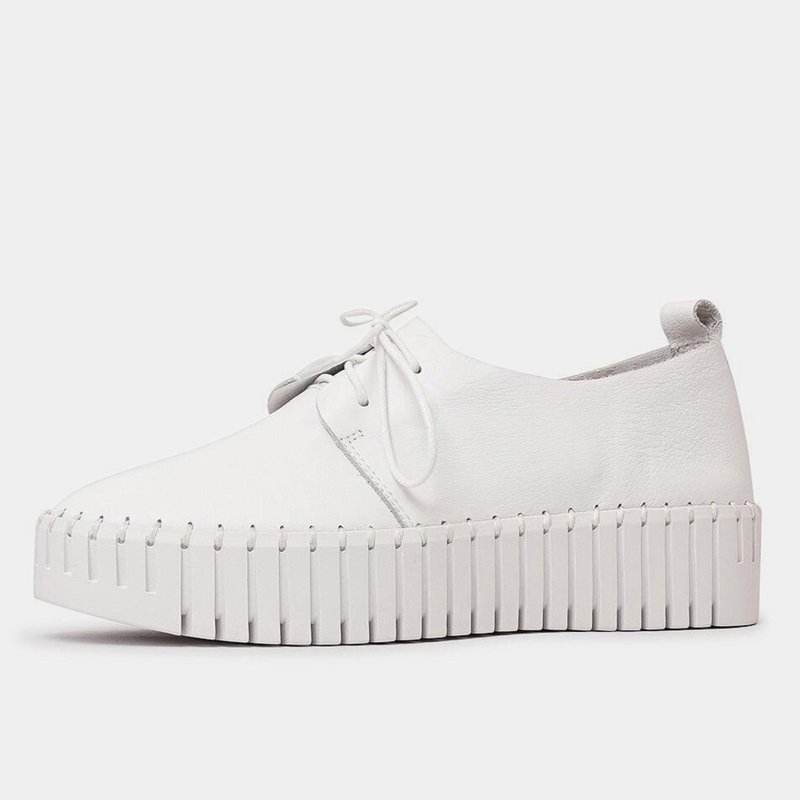 Brenda White Leather Sneakers