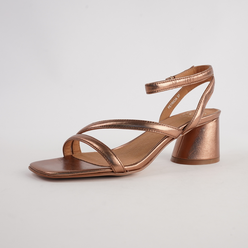 Petricia Copper Leather Heels