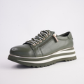 Eammes Olive/ Milk Leather Sneakers