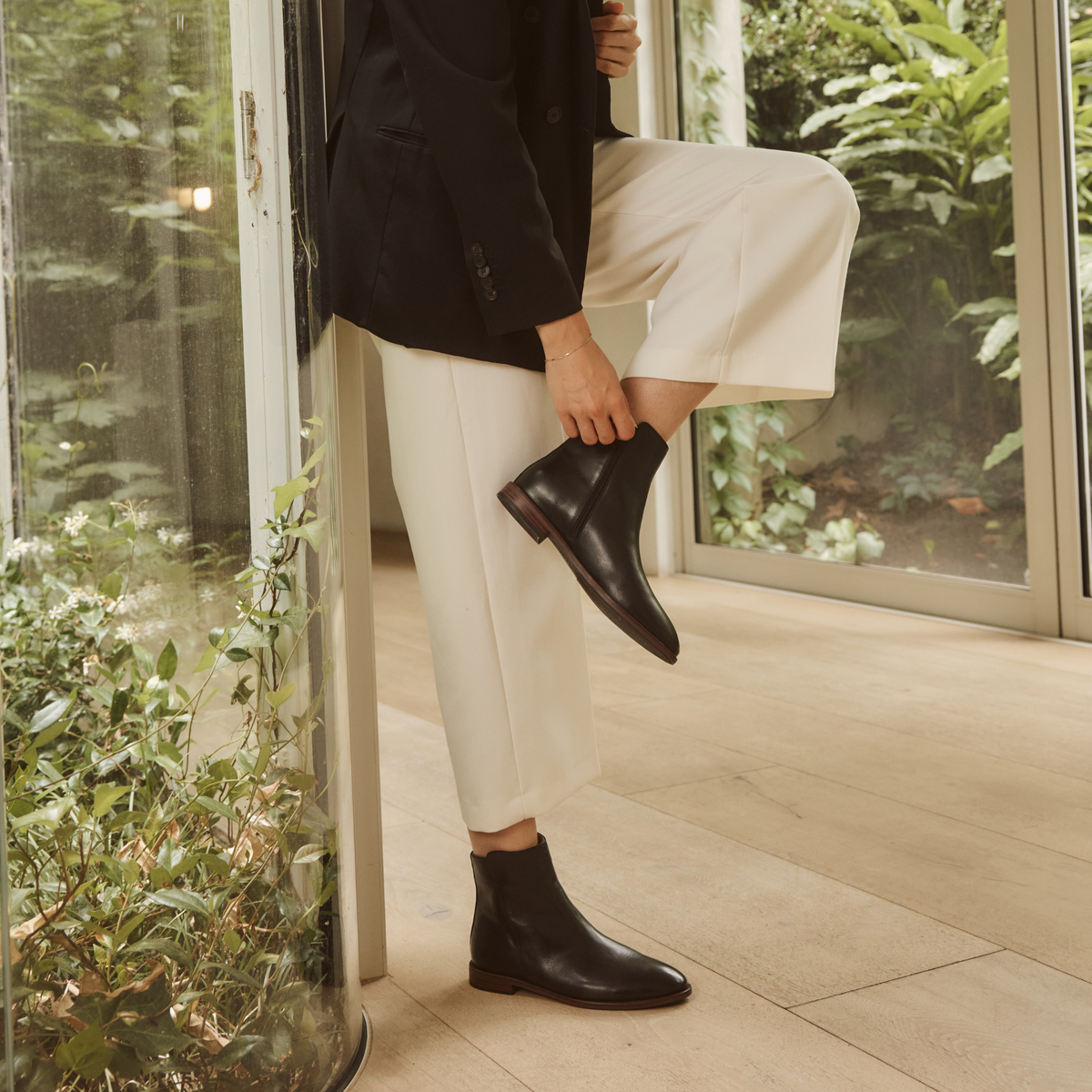 Pheonix Black Leather Ankle Boots - EOS FOOTWEAR | Shouz