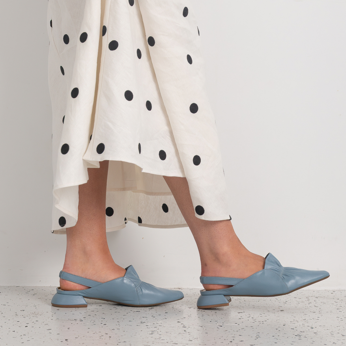 Valora Jeans Leather Flats