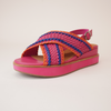 Drum Fuchsia Multi Leather Sandals