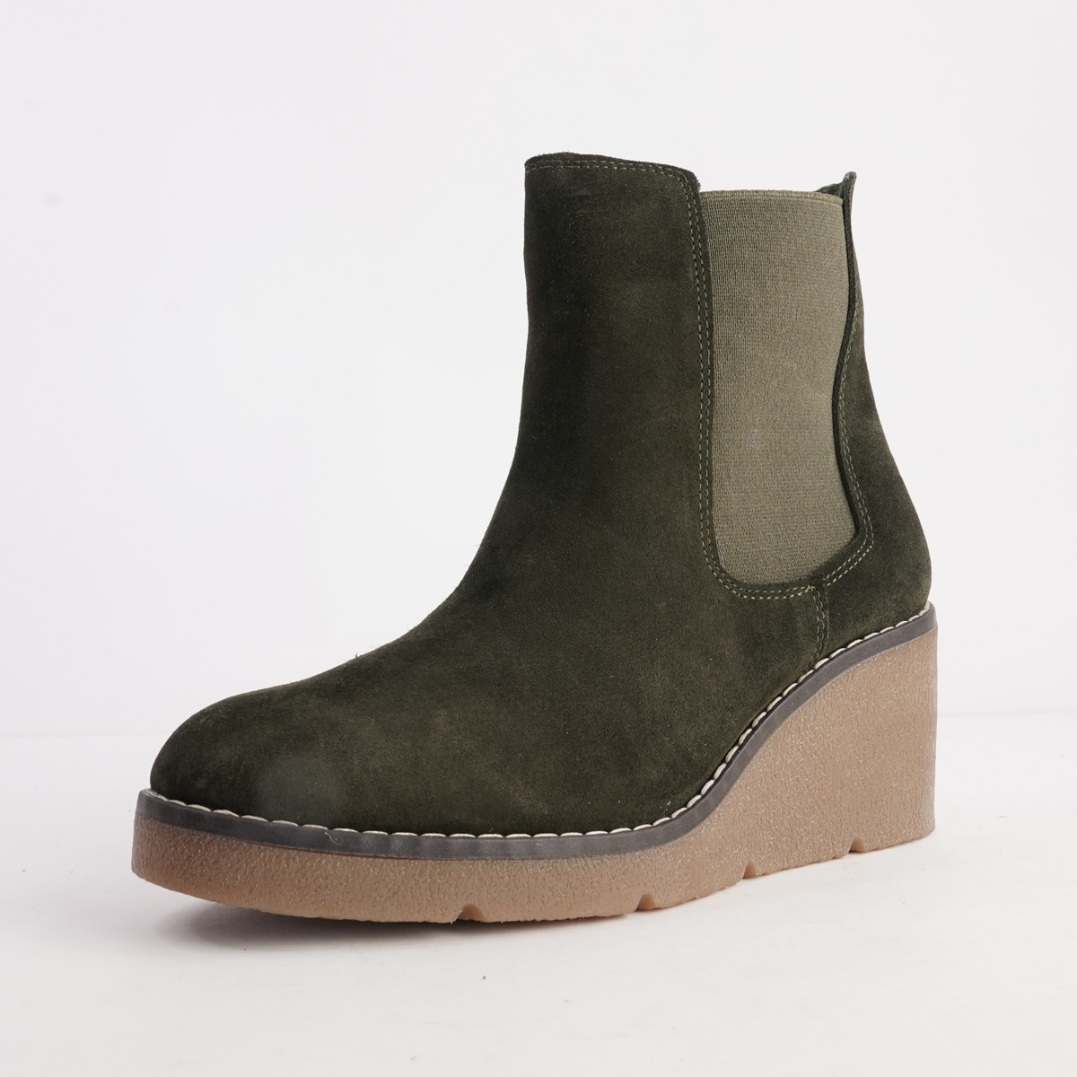Glory Khaki Nubuck Ankle Boots - SALA | Shouz