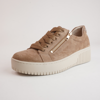 Kees Light Choc Suede Leather Sneakers