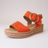 Nerida Orange Suede Sandals