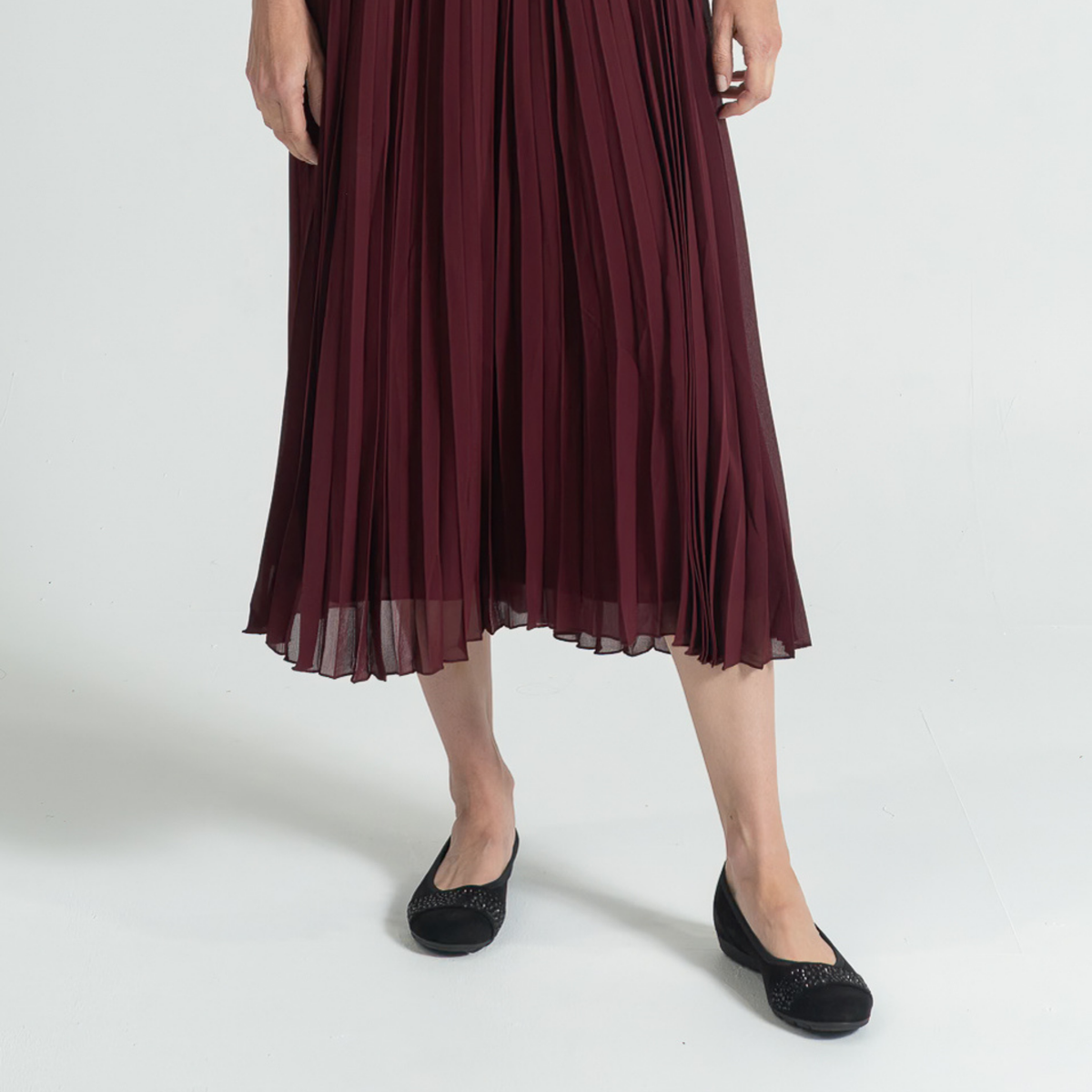 Greta Black Suede Leather Ballet Flats - GABOR | Shouz