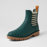 Laurina Deep Green Stripe Gumboots