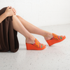 Eilam Orange Multi Leather Heels