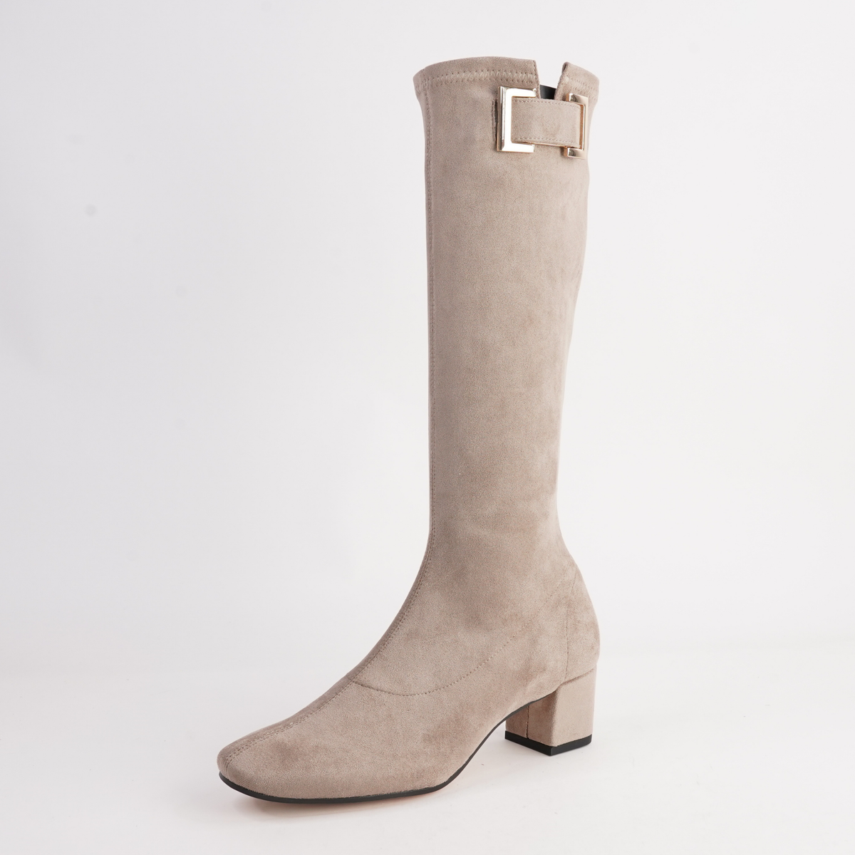 Handan Taupe Stretch Microsuede Boots - DJANGO AND JULIETTE | Shouz