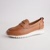 Peggy Coconut Leather Loafers