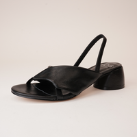 Fiorello Black Leather Heels