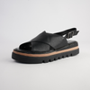 Sasi Black Leather Sandals