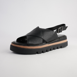 Sasi Black Leather Sandals