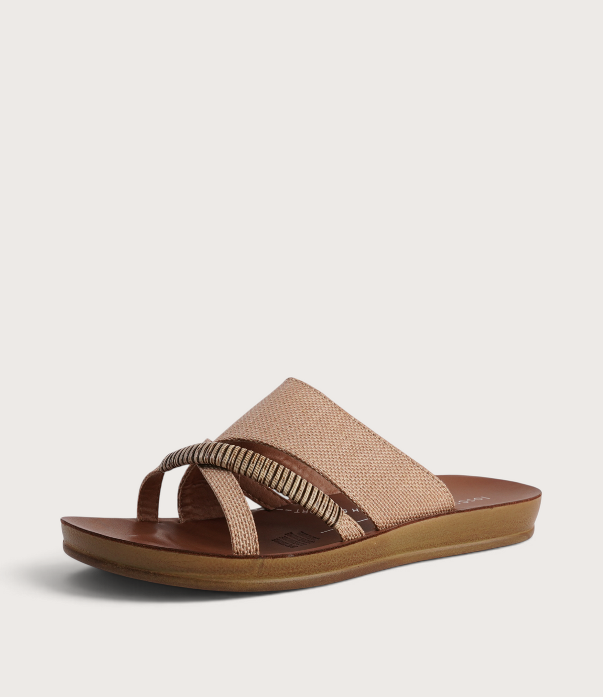 Bride Caramel Raffia Slides