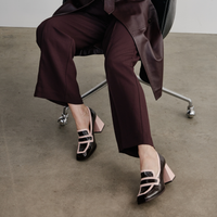 Bergen Coffee/ Pink Patent Leather Heels - TAMARA LONDON | Shouz