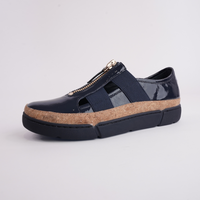 Teni Navy Patent/ Navy Sole Leather Sneakers