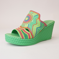 Eilam Lime Multi Leather Heels