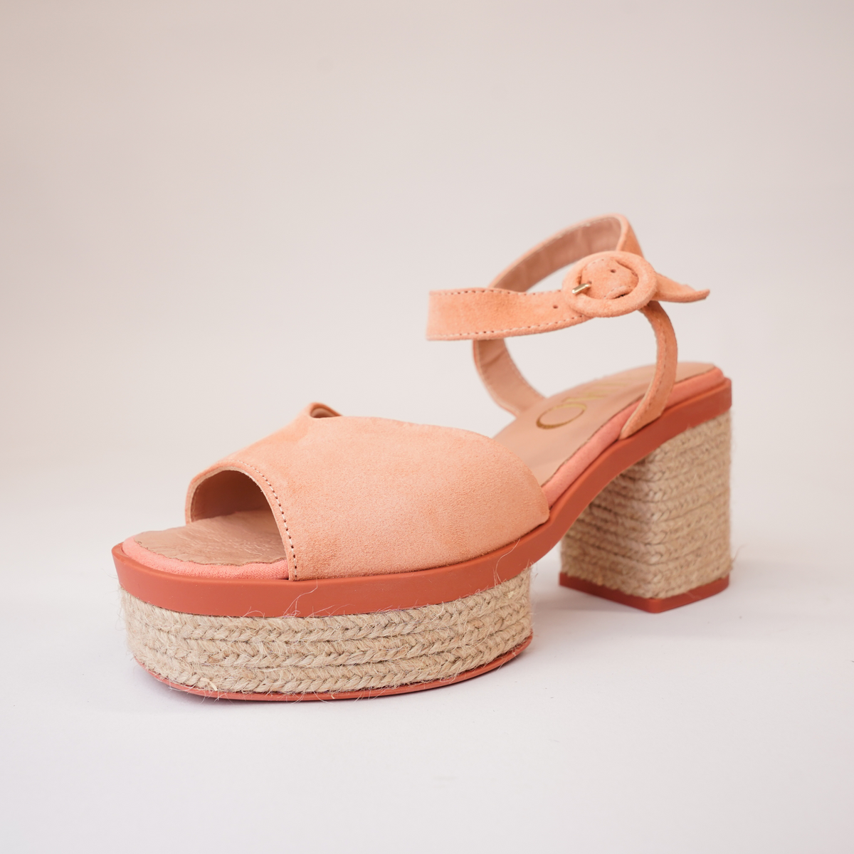 Prinia Macaron Suede Leather Espadrille Heels - GAIMO | Shouz