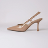 Isabel Taupe Patent Heels