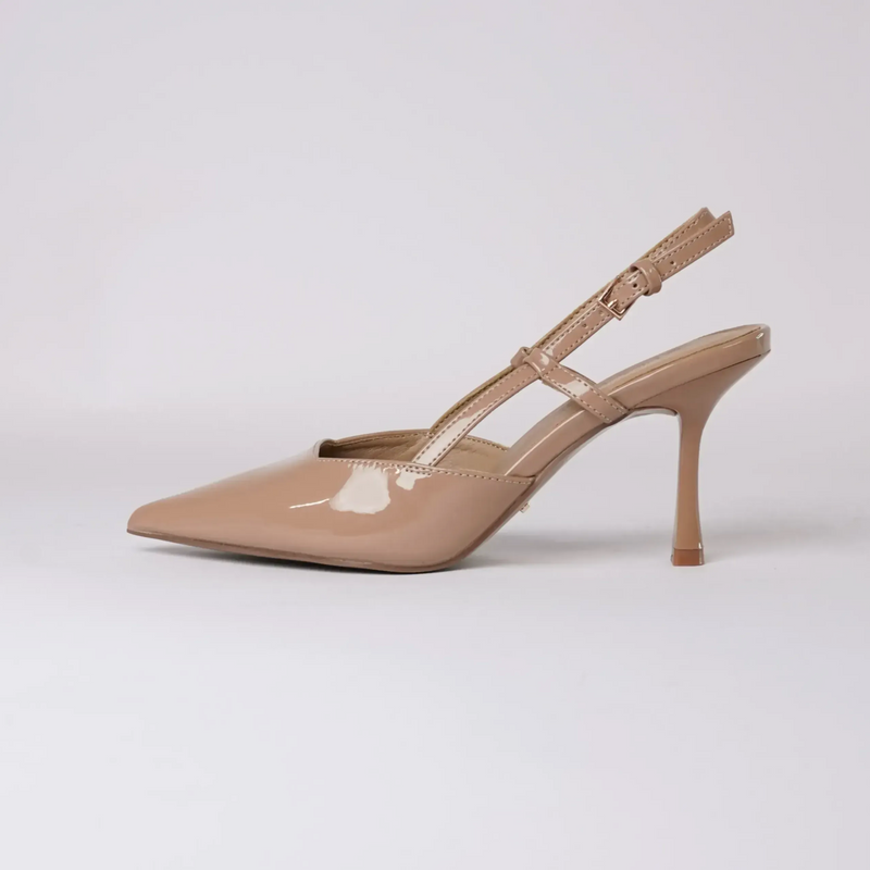 Isabel Taupe Patent Heels