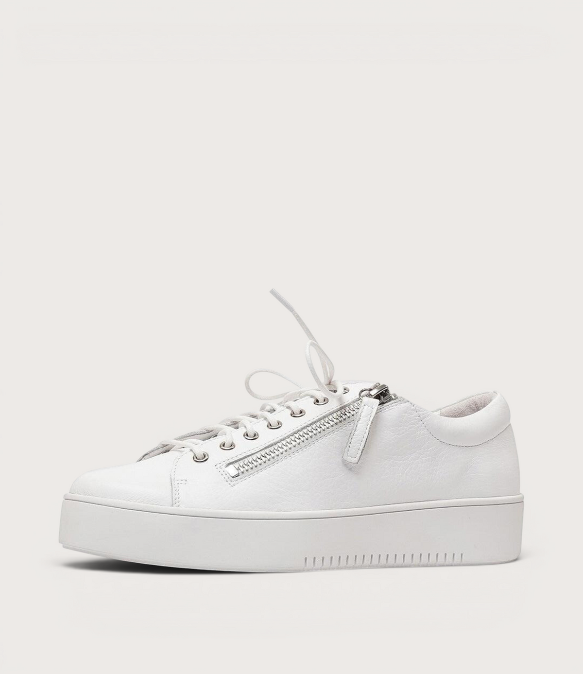 Laila White Leather Sneakers