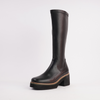 Bellame Black Leather Knee High Boots
