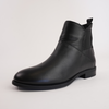 Gamma Black Leather Ankle Boots