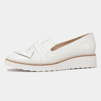 Oclem White Patent Leather Loafers