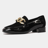 Vivandy Black Patent/ Black Suede Loafers