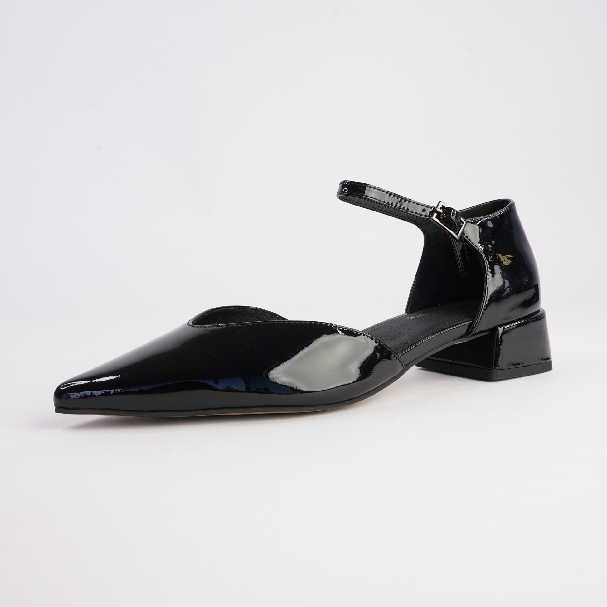 Munich Black Patent Leather Flats - WITH GRACE | Shouz