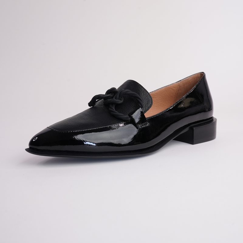 Elgin Black Patent Leather Loafers