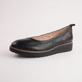 Oxsson Black/ Black Sole Leather Flats